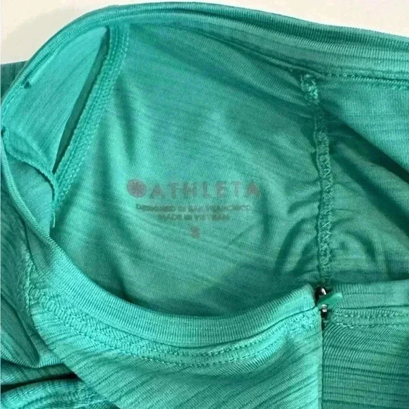 ATHLETA PACIFICA GREEN long sleeve quarter zip workout top green size S - Picture 6 of 8